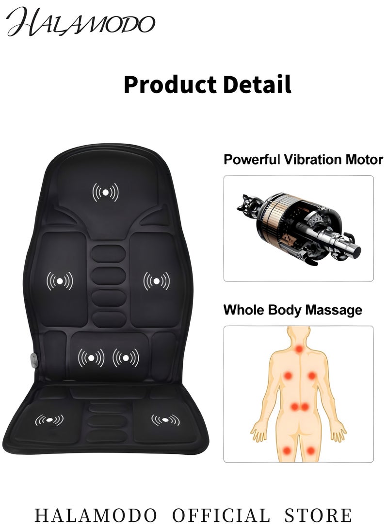 Generic - Back Massage Chair Pad Body Massage Cushion with Heat Deep Tissue Vibration Massager with 5 Massage Heads to Release Stress & Fatigue for Car & Home & Office - Image 1
