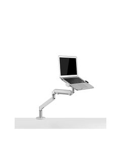 upergo OZ-1S Aluminum 2 in 1 Monitor Arm, Laptop Stand And Mount For Gaming And Office Use, 17" - 32", Each Arm upto 6 KG - Silver  - Image 3