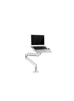 upergo OZ-1S Aluminum 2 in 1 Monitor Arm, Laptop Stand And Mount For Gaming And Office Use, 17" - 32", Each Arm upto 6 KG - Silver  - Image 4
