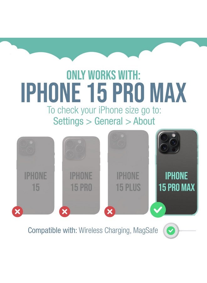 Smartish Smartish® iPhone 15 Pro Max Magnetic Case - Gripmunk Compatible with MagSafe [Lightweight + Protective] Slim/Thin Grip Cover with Microfiber Lining for Apple iPhone 15 Pro Max - Black Tie Affair  - Image 4