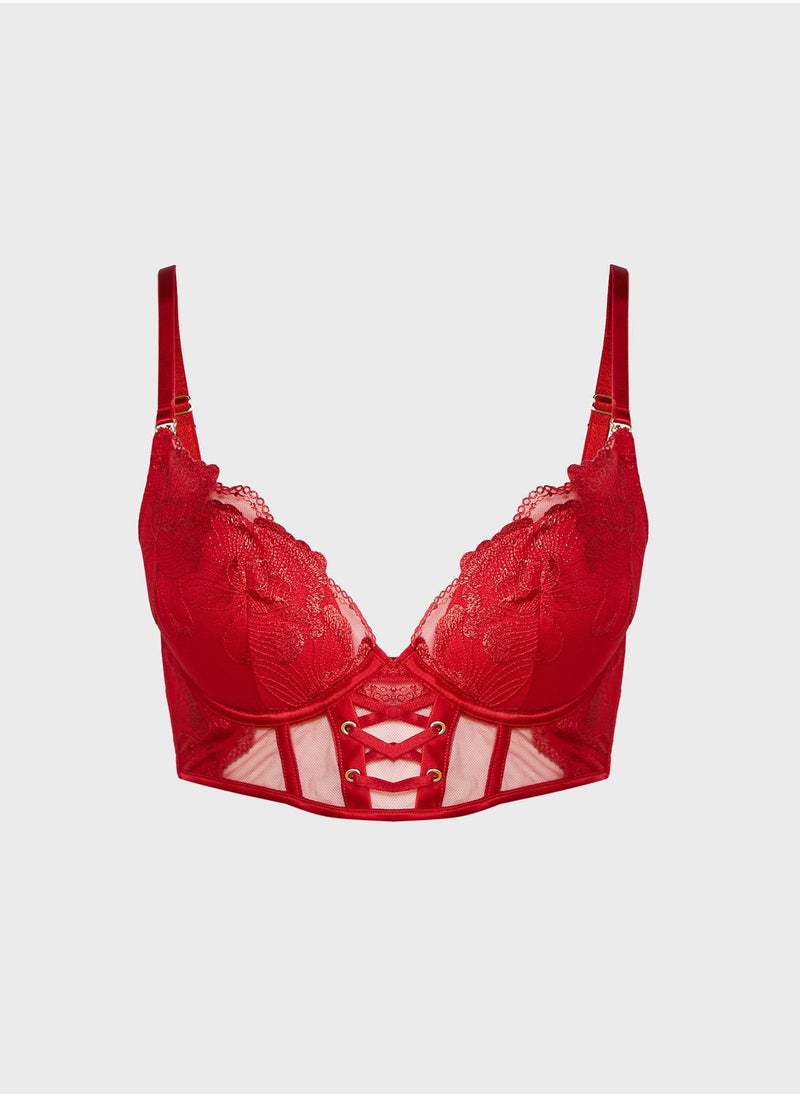 Ann Summers - Plunge Neck Lace Detail Bra - Image 1