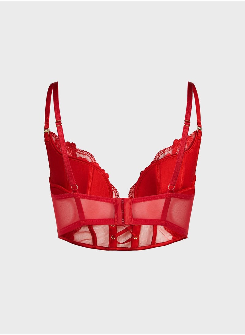 Ann Summers - Plunge Neck Lace Detail Bra - Image 1