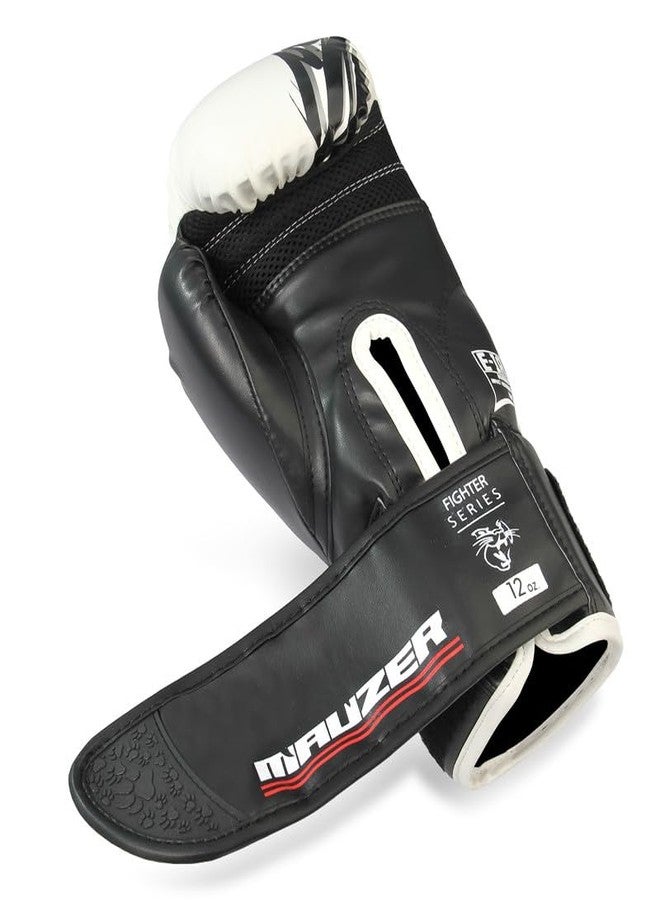 Mauzer Tribal Shadow Fighter Boxing Gloves with Plain Hand Wraps Combo for Training & Sparring, Injected EIA Foam, Breathable Ventilated Palm, Thumb Lock, Velcro Cuff, Men & Women - Image 5