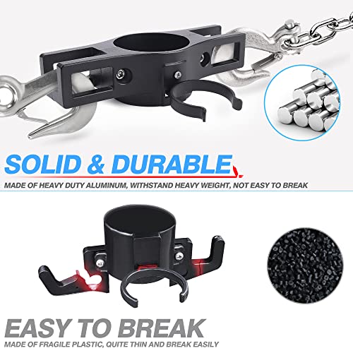 MICTUNING Heavy Duty Trailer Towing Organizer Powder Coating, Aluminum Chain Holder, 7 Way Plug Cover, a Lanyard with Aluminum Ferrule, Durable, Anti-Rust, Upgraded Design - Image 2