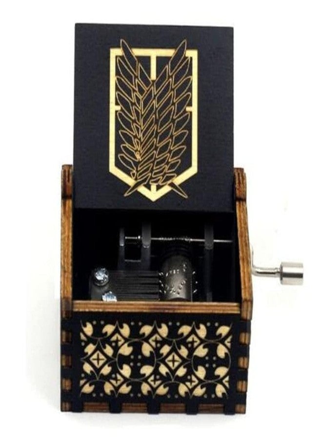 UMANI® Music Box - Hand Crank Engraved Vintage Wooden Music Box Gifts for Birthday,Christmas,Valentine's Day,Thanksgiving Days(MB-AOT 3 ) - Image 1