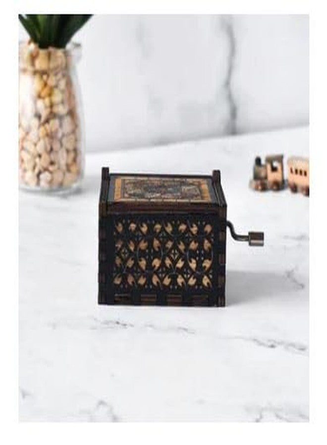 UMANI® Music Box - Hand Crank Engraved Vintage Wooden Music Box Gifts for Birthday,Christmas,Valentine's Day,Thanksgiving Days(MB-AOT 3 ) - Image 2