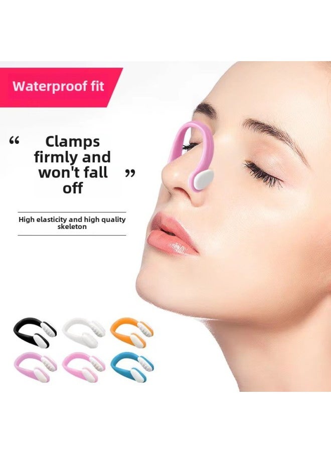 Swimming Nose Clip Anti-falling Nose Clip Swimming Nose Plug Anti-choking Professional Non-slip Silicone Diving Invisible Nose Plug Soft-Color:Pink [bulk Nose Clip]]
