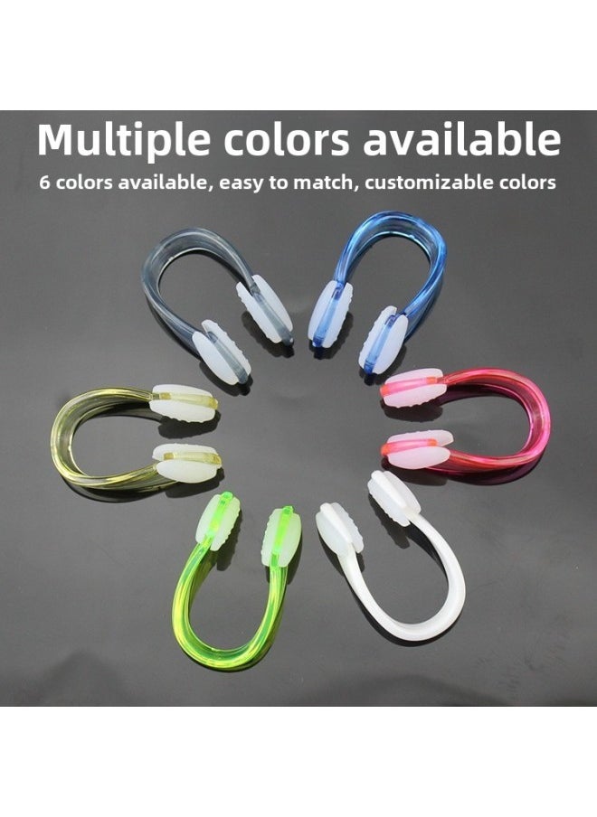 Swimming Nose Clip Anti-falling Nose Clip Swimming Nose Plug Anti-choking Professional Non-slip Silicone Diving Invisible Nose Plug Soft-Color:Pink [bulk Nose Clip]]