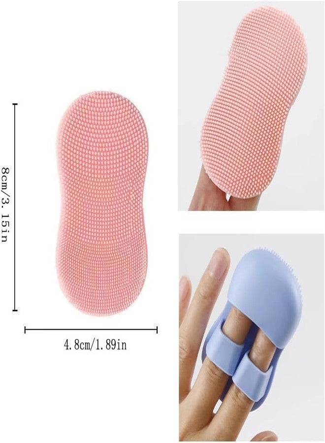 HOUVIDA Silicone Face Mask Applicator & Face Scrubber Set - Dual-Ended Brush & Gentle Exfoliating Pads for Deep Cleansing & Skincare (Pack of 1 Each) - Image 5