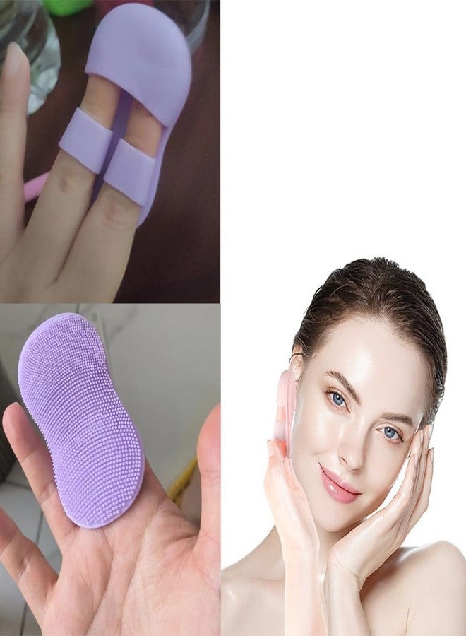 HOUVIDA Silicone Face Mask Applicator & Face Scrubber Set - Dual-Ended Brush & Gentle Exfoliating Pads for Deep Cleansing & Skincare (Pack of 1 Each) - Image 4