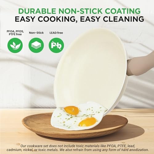 Nutrichef 54-Piece Marble Non-Stick Cookware and Bakeware Set, Professional Home Kitchen Collection with Multi-Sized Pots and Pans Set, and Heat-Resistant Tools - Image 4