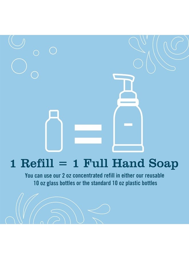 Mrs. Meyer's Clean Day Foaming Hand Soap Dispenser & Concentrate Starter Kit,1 Glass Dispenser (10 Fl. Oz.) & 2 Concentrated Refills (2 Fl.Oz. each),Rain Water, Makes 20 Fl. Oz. of Foaming Soap Total  - Image 5
