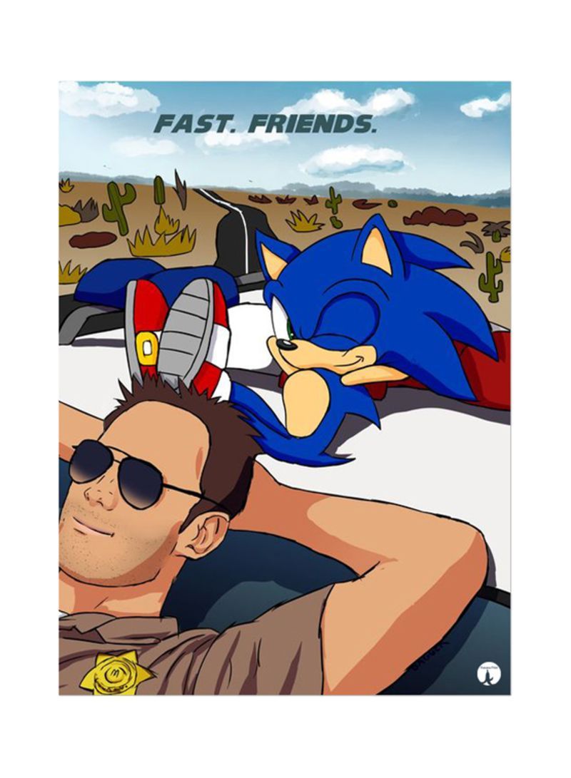 RKN The Video Game Sonic Mouse Pad Blue/Brown