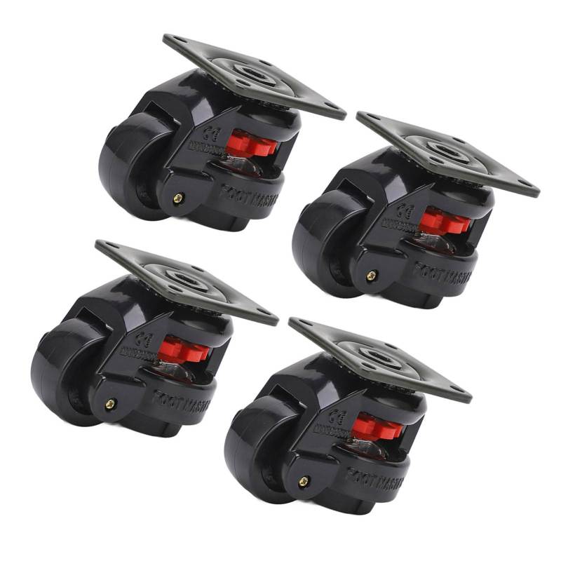 Heavy Duty Leveling Caster Set Metal Plastic Construction 500kg Total Load - 4 Pack Industrial Casters for Work Tables Weld Tables Heavy Equipment - Image 5