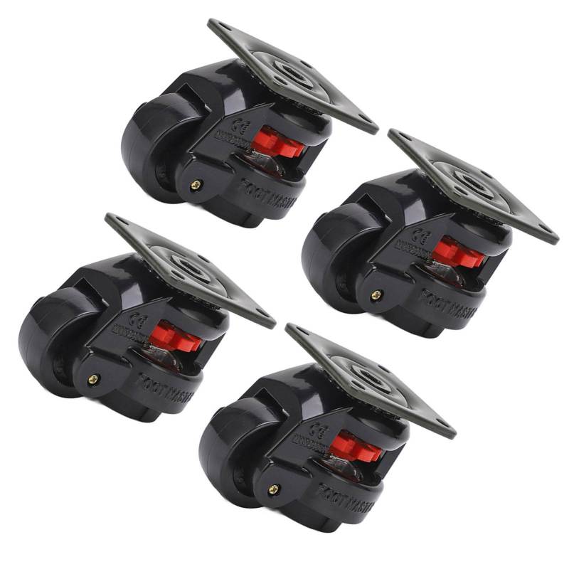 Heavy Duty Leveling Caster Set Metal Plastic Construction 500kg Total Load - 4 Pack Industrial Casters for Work Tables Weld Tables Heavy Equipment - Image 4