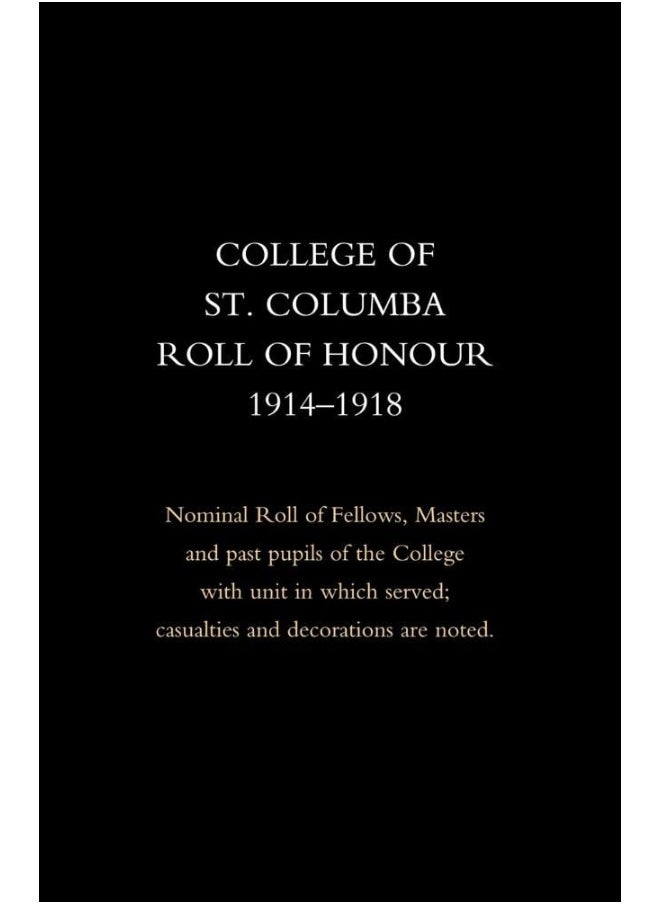 College of St Columba Roll of Honour 1914-18