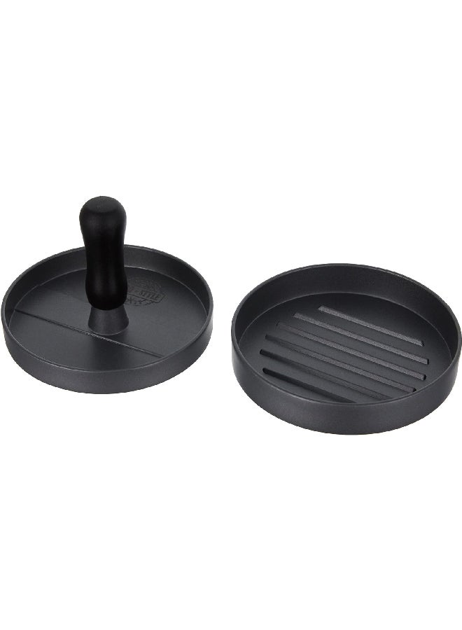 غيفو مكبس البرجر مطلية بالزنك بقالب محزز للشواء باللون الأسود 89419 - Image 2