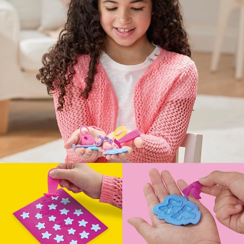 Play-Doh 0Barbie Sparkles and Gems Accessory Pack with 4 Pattern Sheets and 8 Fashion Accessories - Image 4
