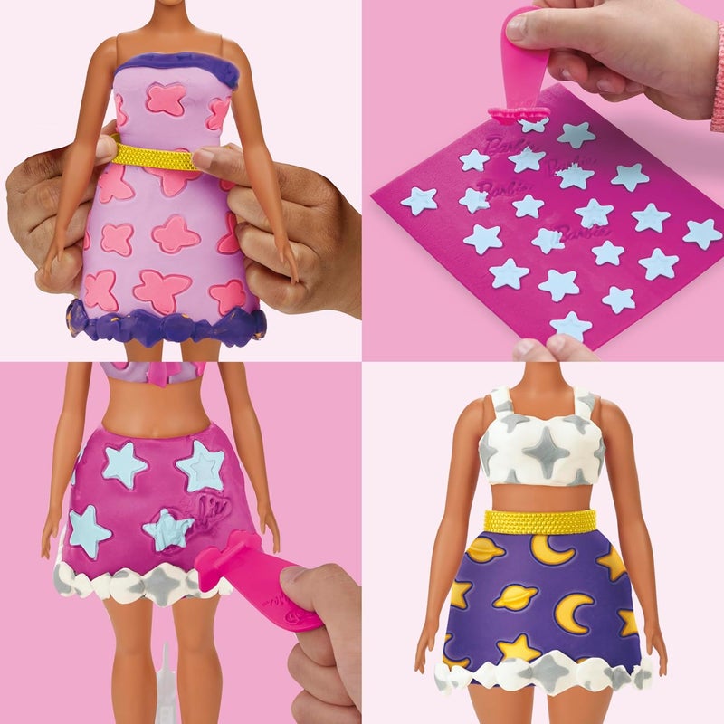 Play-Doh 0Barbie Sparkles and Gems Accessory Pack with 4 Pattern Sheets and 8 Fashion Accessories - Image 3