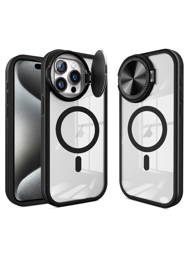 S-TOP Case For iPhone 15 Pro Max Round Camshield MagSafe TPU Hybrid PC Phone Case - Image 1