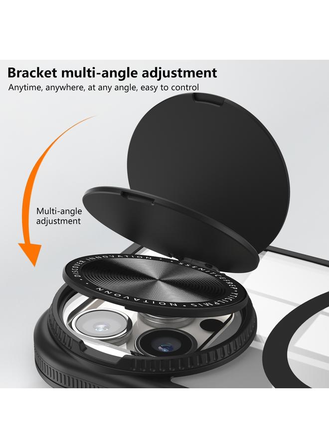 S-TOP Case For iPhone 15 Pro Max Round Camshield MagSafe TPU Hybrid PC Phone Case - Image 5