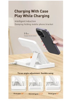 Recci 4-in-1 Folding Wireless Charger with Ambient Desktop Lamp - 15W Fast Charging for iPhone, 5W for AirPods, 2W for Apple Watch, USB Type-C, Compact & Stylish Design for Home, Office, and Travel  - Image 5