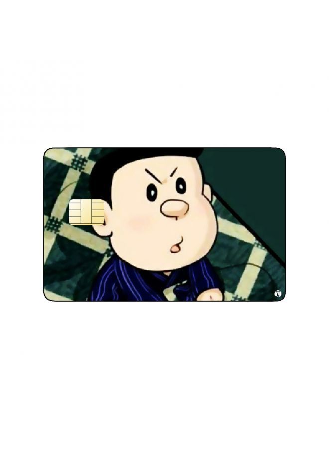 RKN PRINTED BANK CARD STICKER Funny Guy Drawing In Bed - Image 2