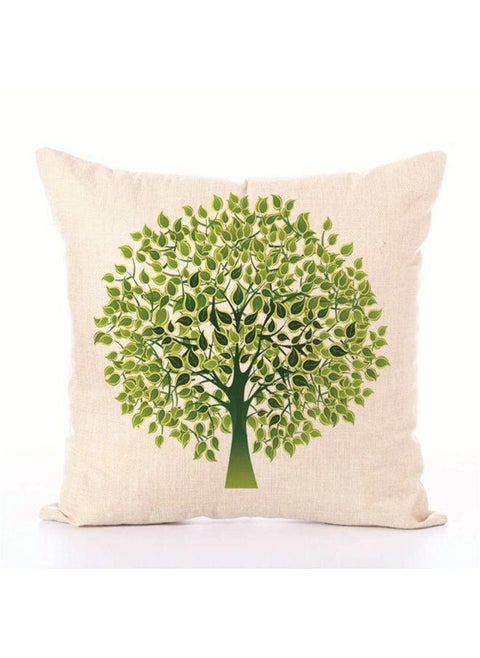 Tree Printed Pillowcase Combination Pink/Green 45x45cm