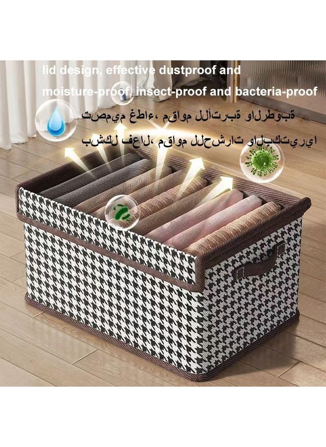 Generic Clothing Storage Box with Lid Large Storage Bins With Clear Window Fabric Storage Boxes Foldable Clothing Storage Box Closet Storage Baskets with Handle Closet Organizers and Storage for Home Office  - Image 5