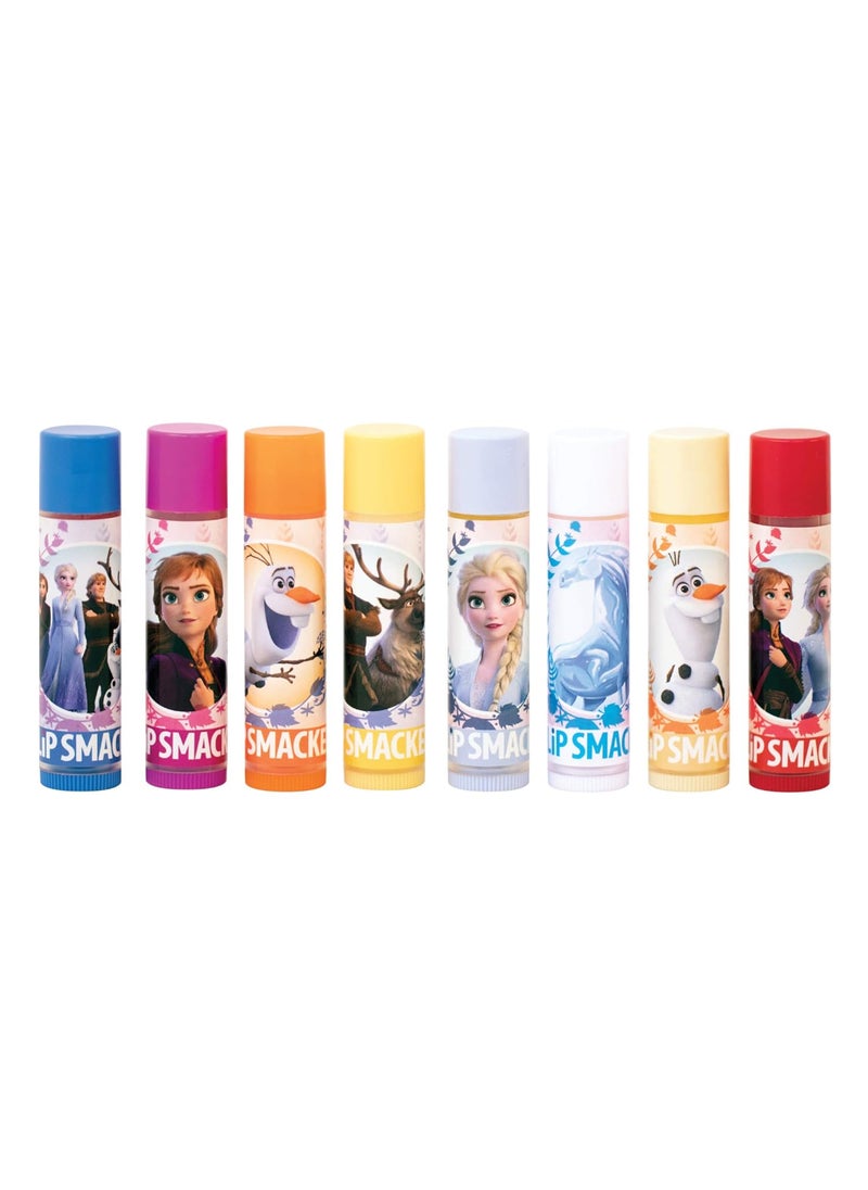 Lip Smacker Lip Smacker Disney Frozen II Lip Balm 8Piece Party Pack Northern Blue Raspberry Optimistic Berry Wonderful Waffles  Syrup Trusted Lemon Custard 