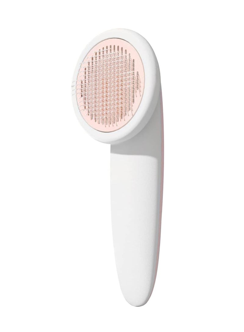 ECVV فرشاة تصفيف الحيوانات الأليفة ECVV فرشاة سليك ذاتية التنظيف أمشاط أدوات التخلص من الشعر للكلاب والقطط تدليك تزيل الفرو العابر والفرو المتشابك والأوساخ، وردي - Image 1