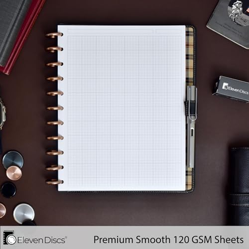 Eleven Discs Discbound Paper, Letter Size Engineering Grid Sheets - Premium 120gsm Heavyweight Notebook & Planner Refills - 11 Discs, 8.5 x 11 in - Punched for Circa, Arc, TUL (40 Sheets) - Image 2