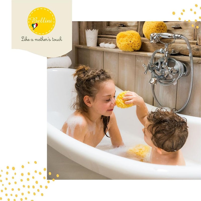 Bellini Premium Natural Honeycomb Sea Sponge – 18 cm – Made from Natural Sea Sponge – Hypoallergenic Baby Bath Sponge – Biodegradable, Eco-Friendly & Gentle for Newborns and Delicate skin - Image 4