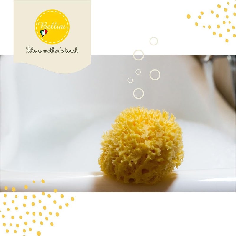 Bellini Premium Natural Honeycomb Sea Sponge – 18 cm – Made from Natural Sea Sponge – Hypoallergenic Baby Bath Sponge – Biodegradable, Eco-Friendly & Gentle for Newborns and Delicate skin - Image 5