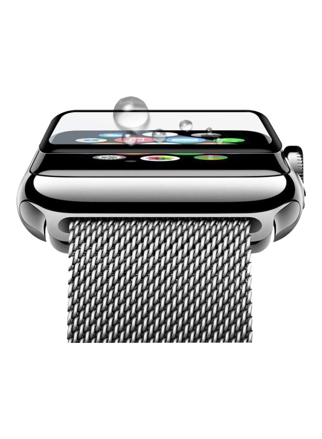 NIBEMINENT Tempered Glass Screen Protector For Apple iWatch Series 3 38 mm 4.0x3.4x0.2centimeter Black  - Image 5