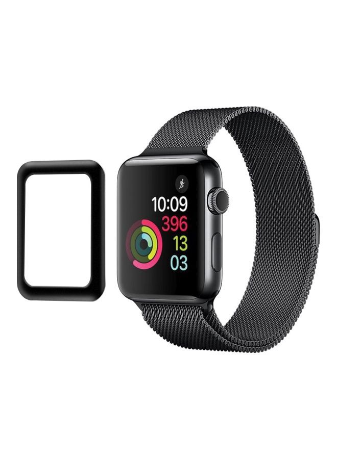 NIBEMINENT Tempered Glass Screen Protector For Apple iWatch Series 3 38 mm 4.0x3.4x0.2centimeter Black  - Image 2