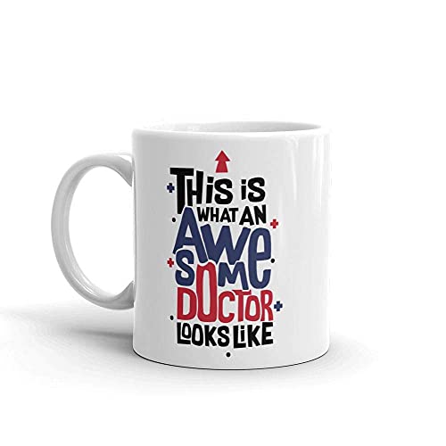 Oye Happy Ceramic Awesome Doctor Microwavable Coffee Mug (Multicolour, 330 ml) - Image 1