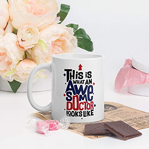 Oye Happy Ceramic Awesome Doctor Microwavable Coffee Mug (Multicolour, 330 ml) - Image 3
