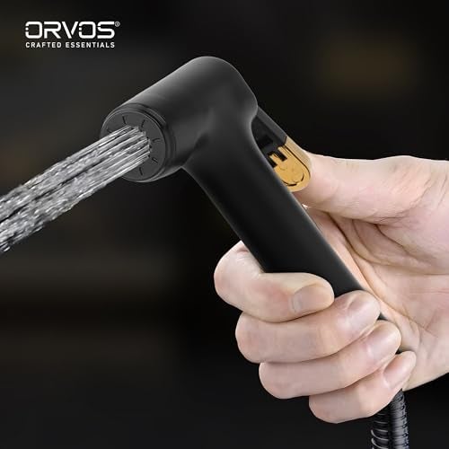 Orvos Health Faucet, Golden Black, ABS Outer Body with Brass Pin Inside, Gun only, Jet Spray for high end Luxury Toilets - Image 3