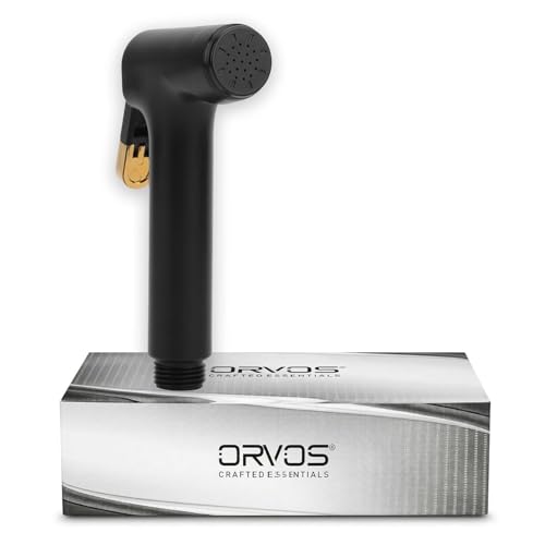 Orvos Health Faucet, Golden Black, ABS Outer Body with Brass Pin Inside, Gun only, Jet Spray for high end Luxury Toilets - Image 1