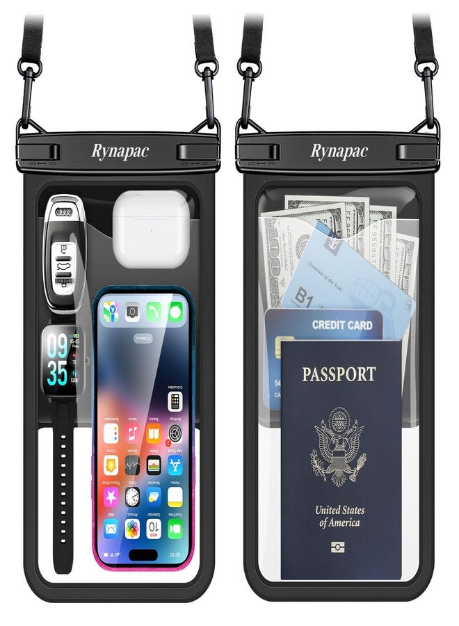 Rynapac Large Waterproof Phone Pouch [Up to 10"] - 2 Pack IPX8 Waterproof Phone Case for iPhone 17 16 15 Pro Max Galaxy S26 Ultra, Touchscreen & Underwater Photography, Beach Cruise Essentials 2026 - Image 1