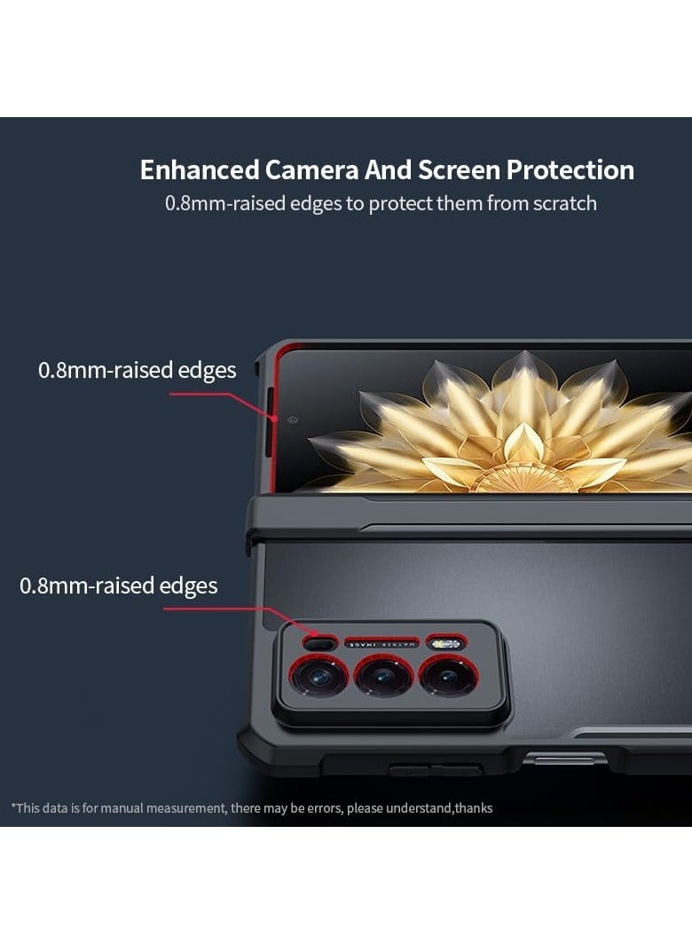 general Honor Magic V2 Case with Hinged Protection, Shockproof Transparent Slim Cover Protective Bumper Airbag Thin Cover for Honor Magic V2 - Image 3