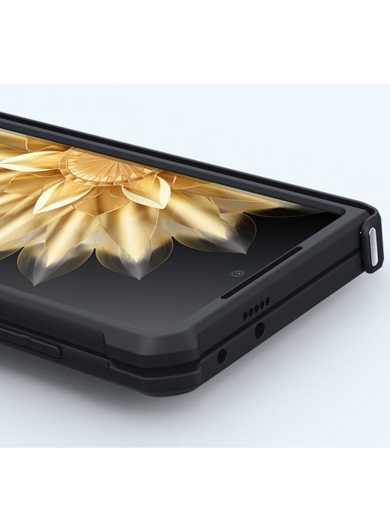 general Honor Magic V2 Case with Hinged Protection, Shockproof Transparent Slim Cover Protective Bumper Airbag Thin Cover for Honor Magic V2 - Image 5