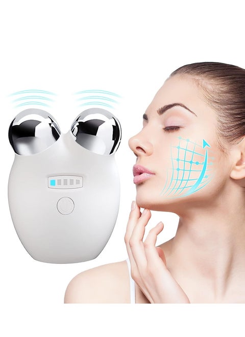 Microcurrent Facial Device Roller Instant Face Lift & Tighten Skin Intelligent Double Chin Reducer Machine Electric Face Massager For Anti Aging And Wrinkle Reducer V-Face Sculpting Tool