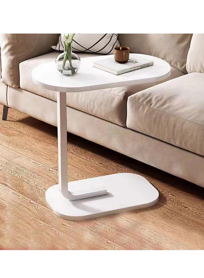 DubaiGallery Side table simple and modern corner sofa aesthetic standing table oval coffee table tea table wood floor design home furniture - Image 1