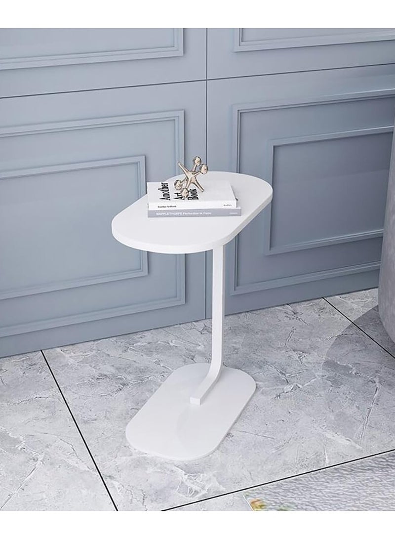 DubaiGallery Side table simple and modern corner sofa aesthetic standing table oval coffee table tea table wood floor design home furniture - Image 4