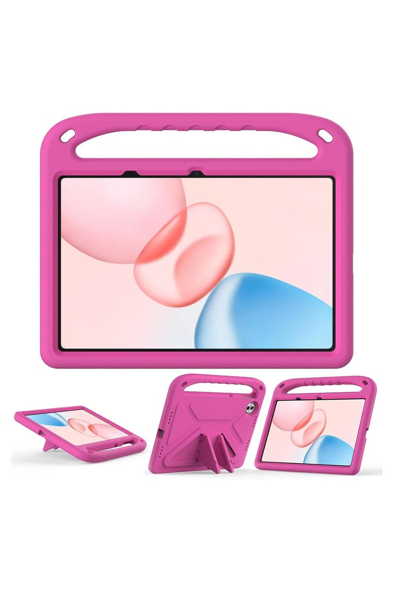 VKL Heavy Duty Kids Case Compatible with Honor Pad 10 12.1 inch 2025, Light Weight Shock Proof Handle Stand Kids Friendly Protective Cover Case (Rose Red) - Image 2