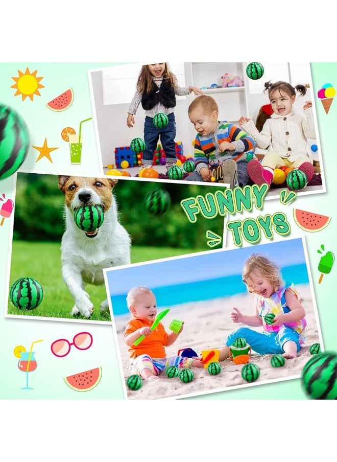 Zhanmai Zhanmai 36 Pack Watermelon Stress Balls 25 Inch Mini Watermelon Party Favor Foam Balls Summer Pool Toys for Children Adults Stress Relief Party Supplies School Carnival Reward Ball Games  - Image 2