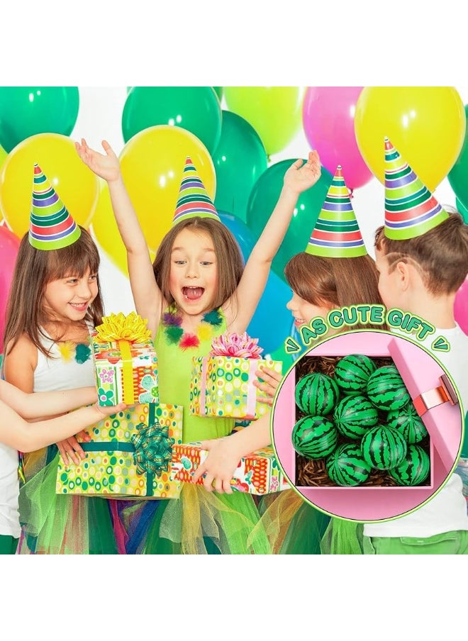Zhanmai Zhanmai 36 Pack Watermelon Stress Balls 25 Inch Mini Watermelon Party Favor Foam Balls Summer Pool Toys for Children Adults Stress Relief Party Supplies School Carnival Reward Ball Games  - Image 5