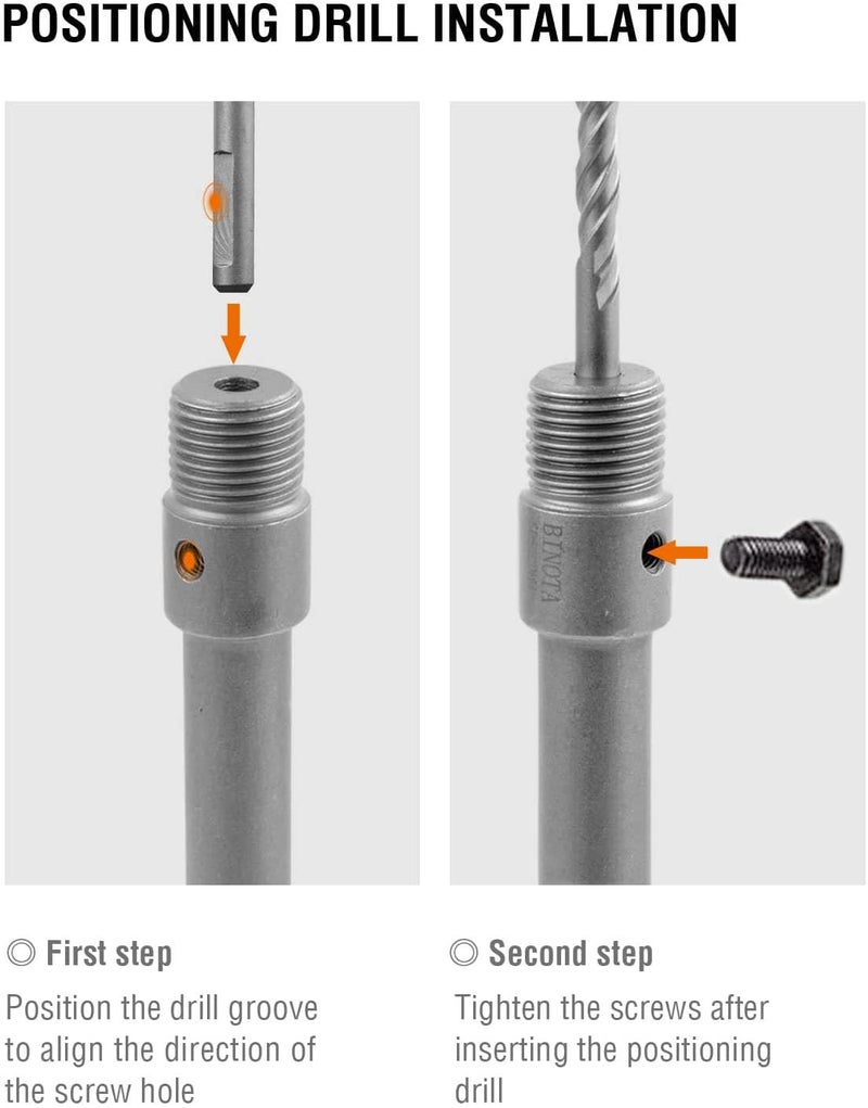 Inditrust Sds Shank Concrete Wall Drill Bit Hole Saw Cutter, 400 Mm Connecting Rod (50mm bit 400mm rod) - Image 3